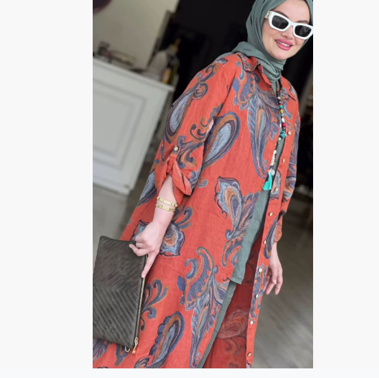 Loose plus-size dress robe