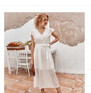 French retro dress summer