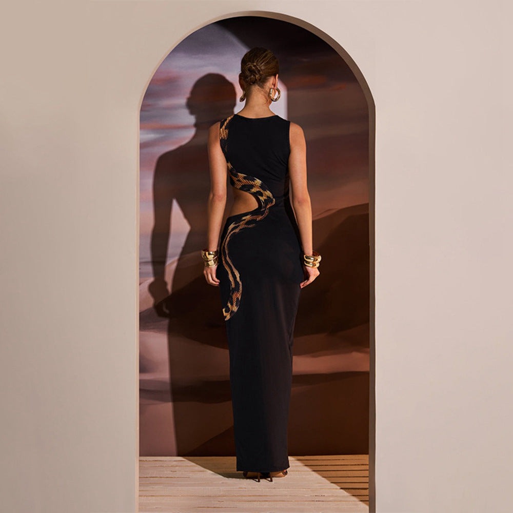 Sleeveless, sexy and slimming slit long dress