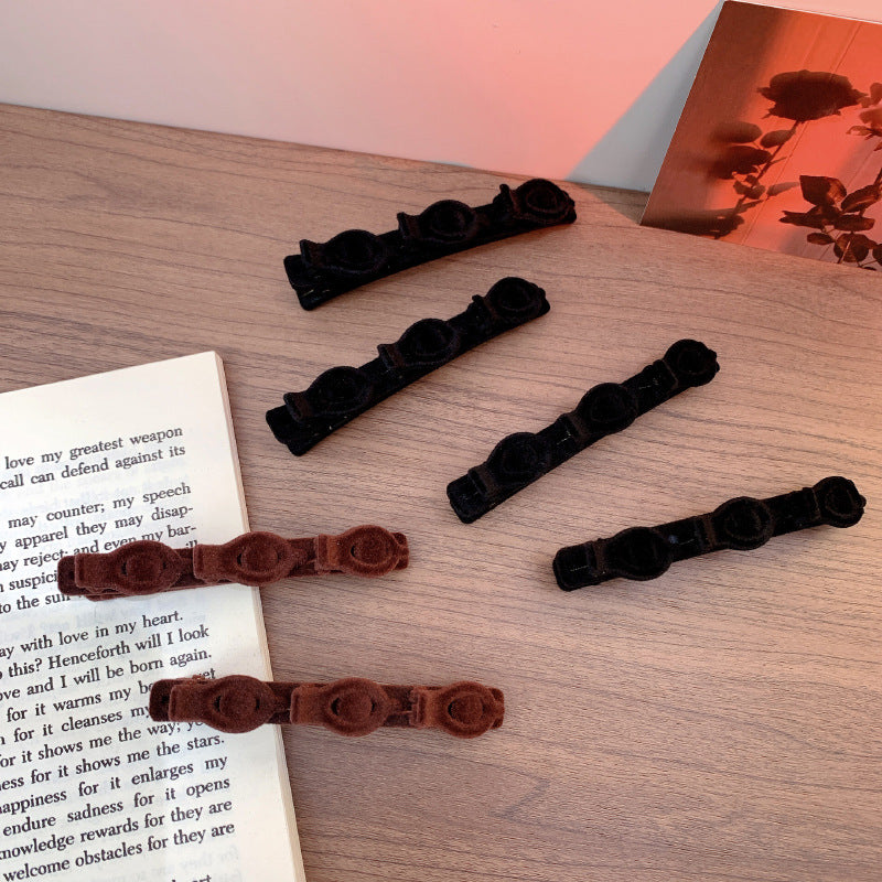 Flocked Braided Hairpin for Women