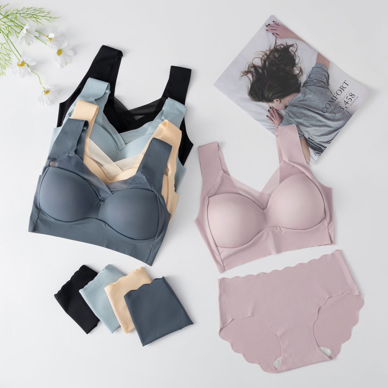 Plus Size Seamless Push-up Sports Bra for Women
