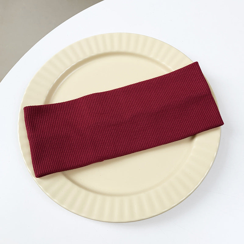 Wide-brimmed elastic hair band