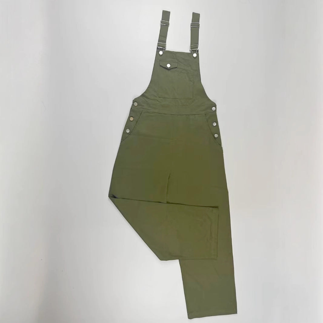 Vintage green belt pants for women