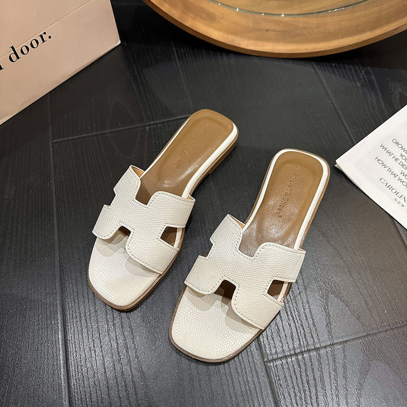 Beach H-shaped flat sandals