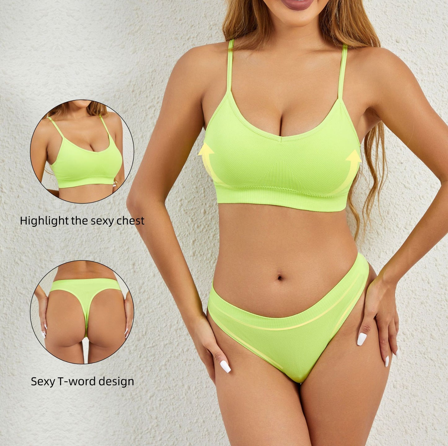A bra set without underwire
