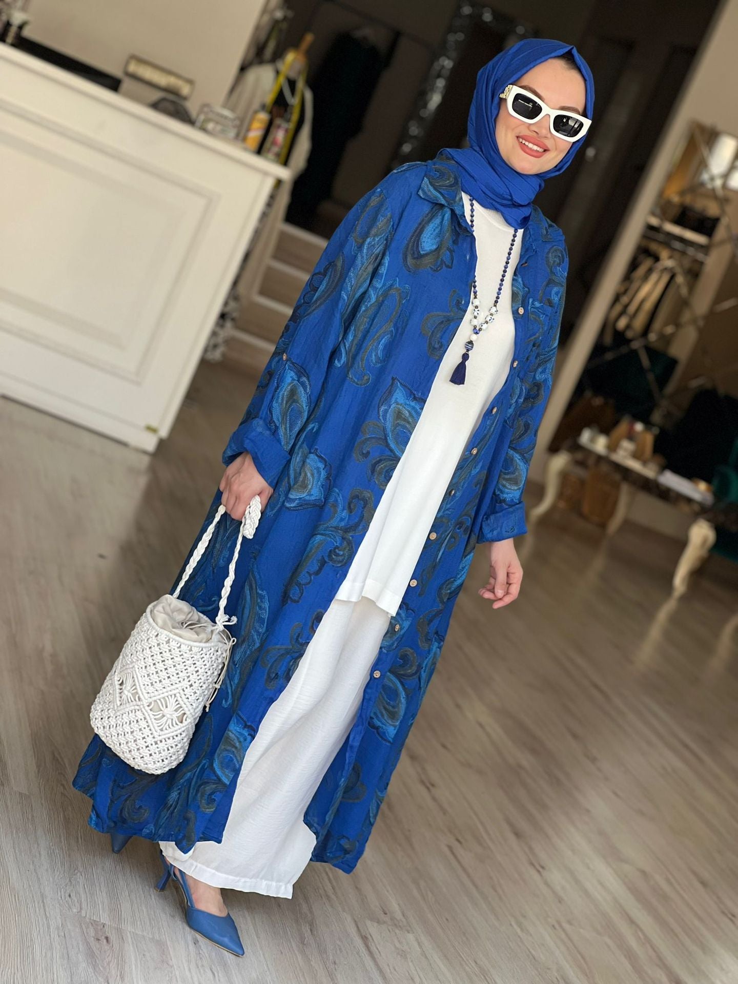 Loose plus-size dress robe