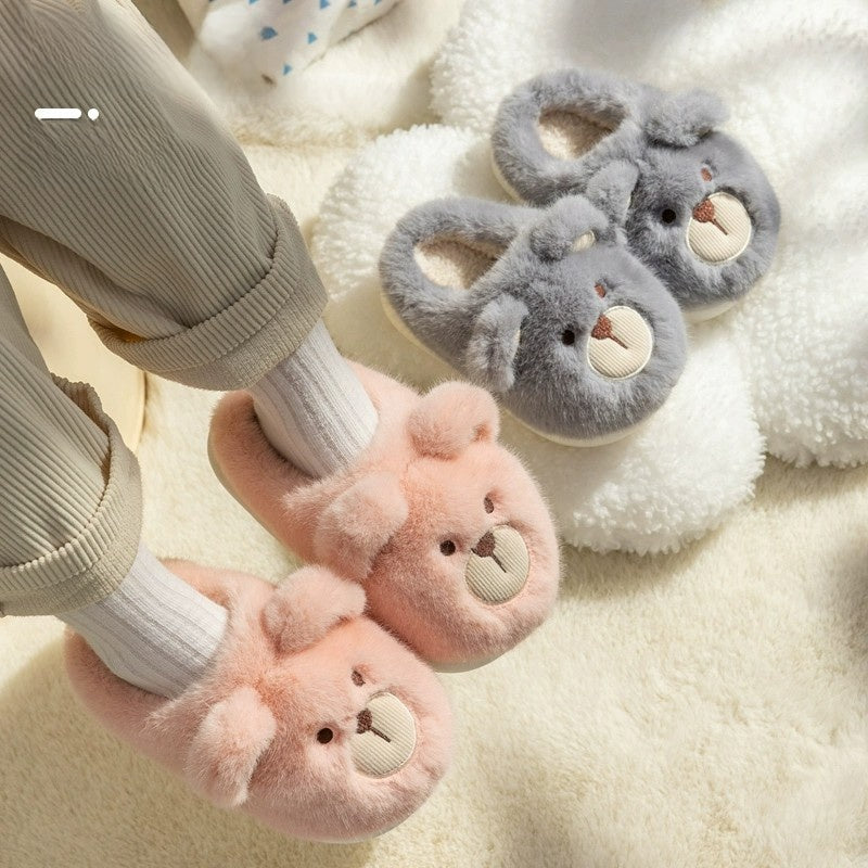cute bear children cotton slippers