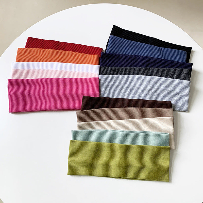 Wide-brimmed elastic hair band