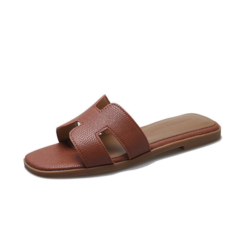 Beach H-shaped flat sandals