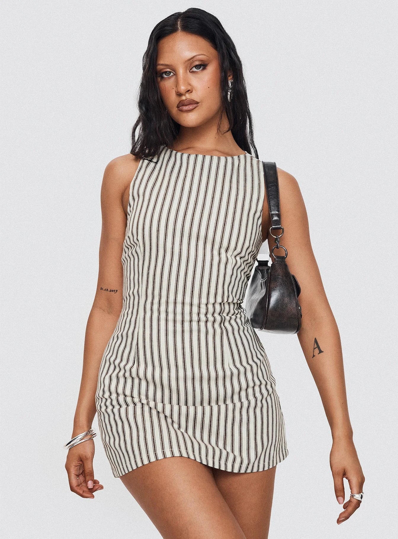 Casual Striped Sleeveless Dress