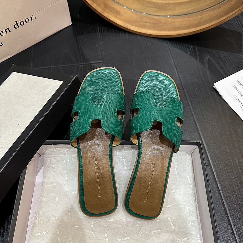 Beach H-shaped flat sandals