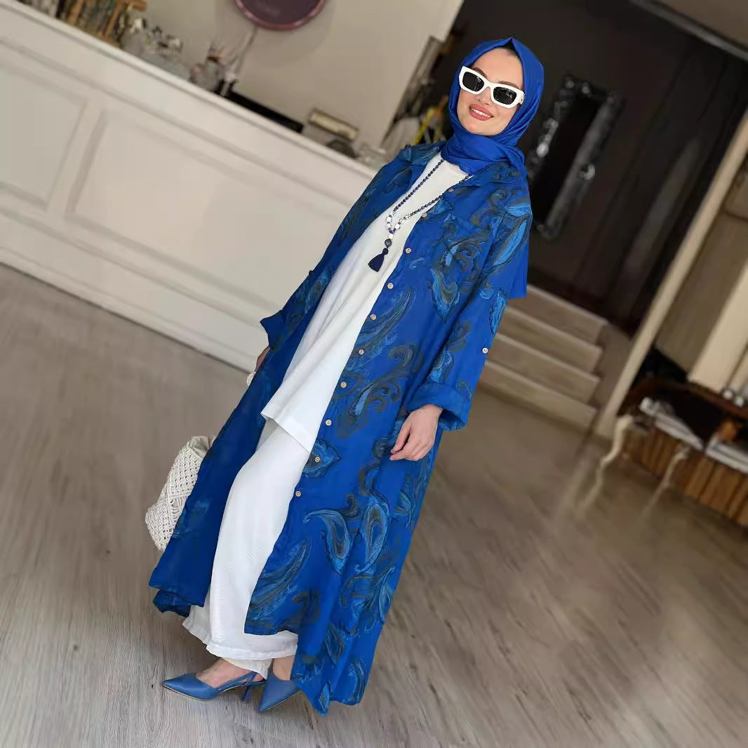 Loose plus-size dress robe