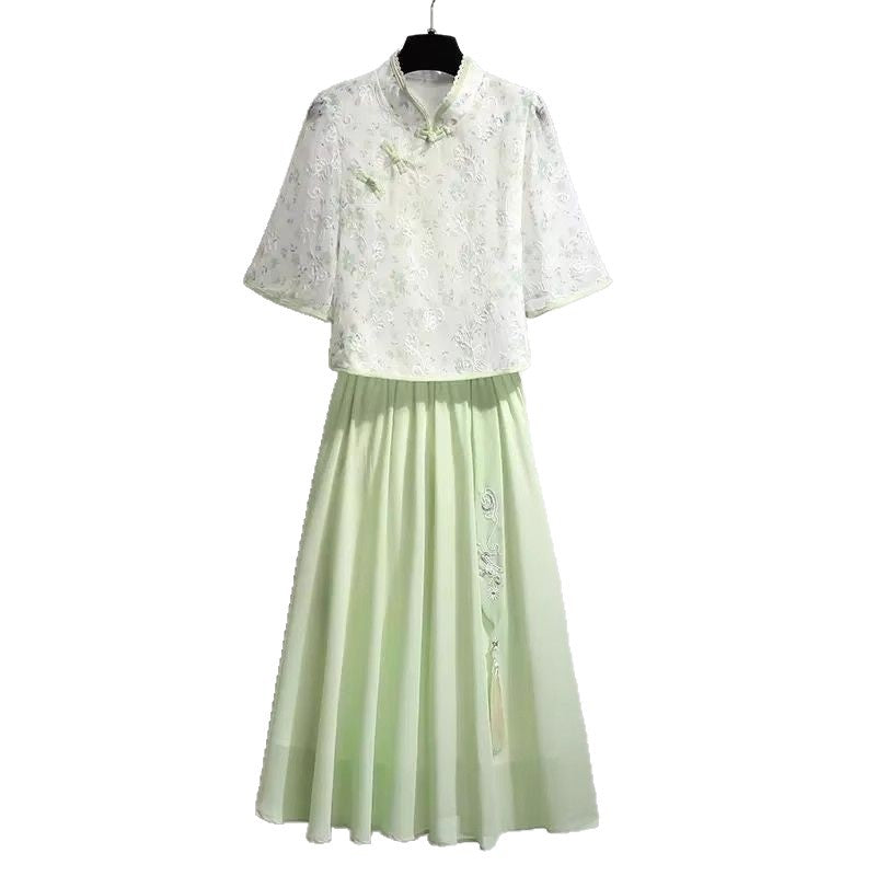 Green Han dress for women's wear