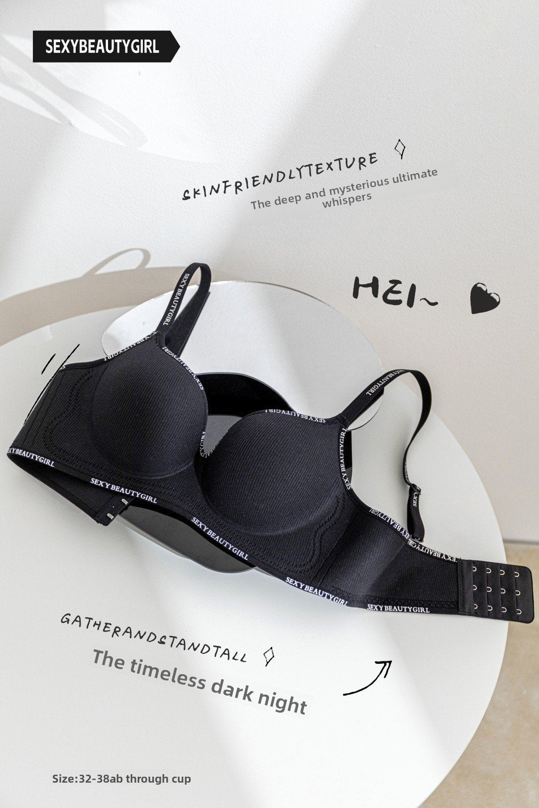 Seamless lift bra