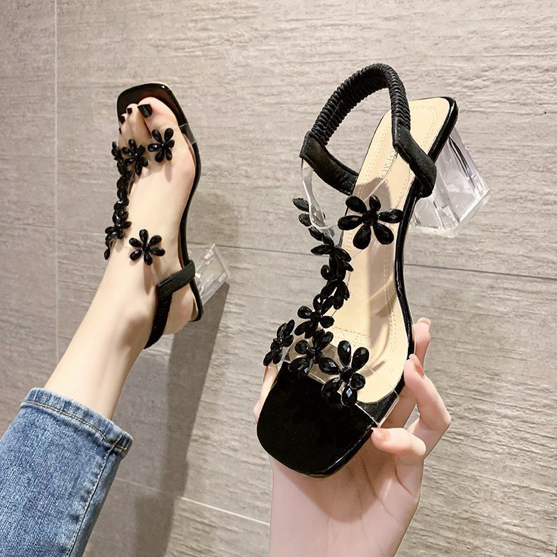 Medium Heel Transparent High Heels