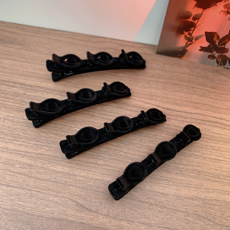 Flocked Braided Hairpin for Women