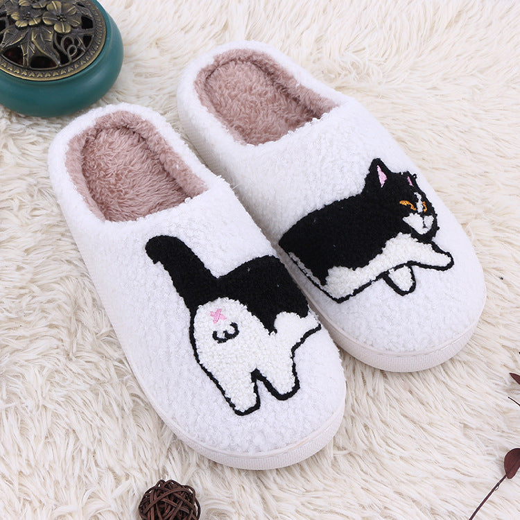 cartoon sausage puppy cute funny cotton slippers