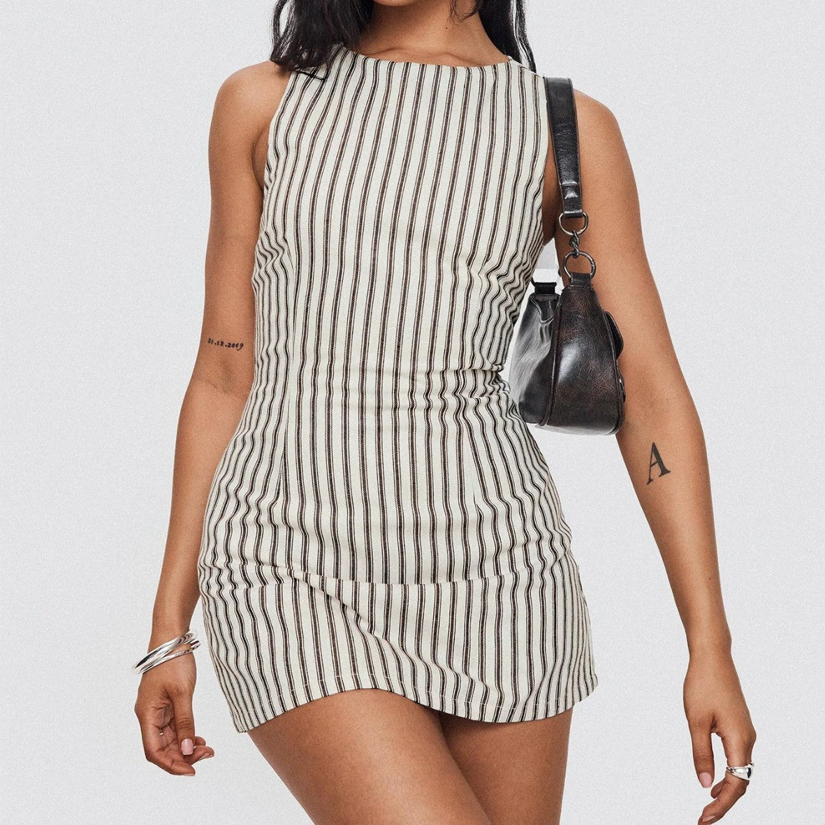 Casual Striped Sleeveless Dress