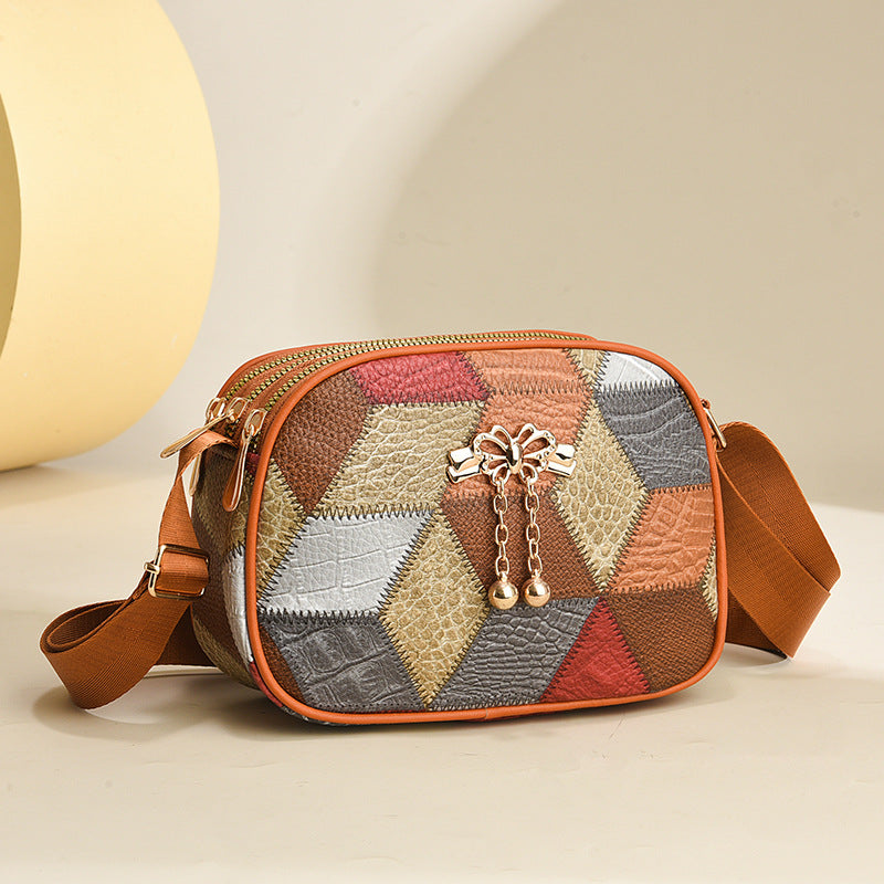 Trendy Spliced PU Women's Shoulder Bag