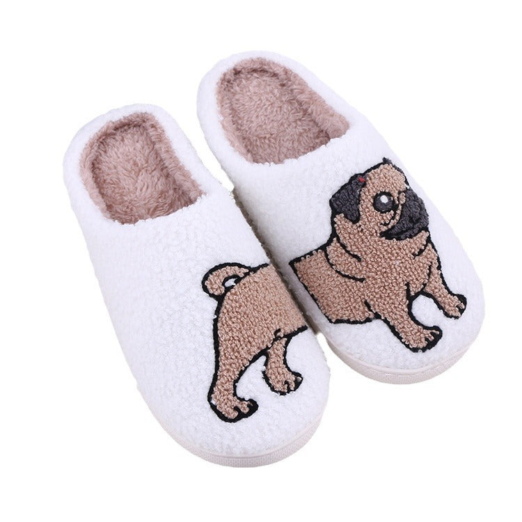 cartoon sausage puppy cute funny cotton slippers