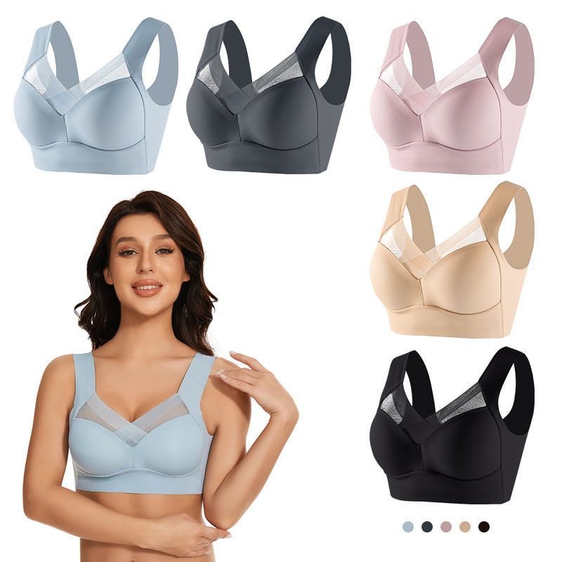Plus Size Seamless Push-up Sports Bra for Women