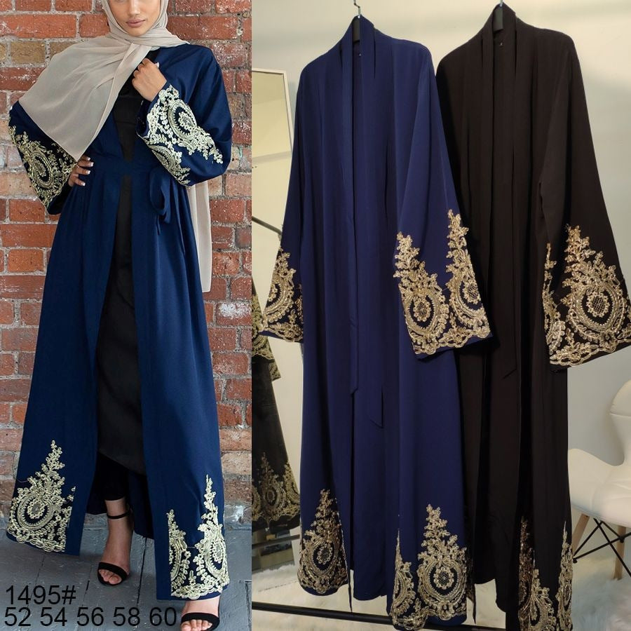 Lace fitted robe
