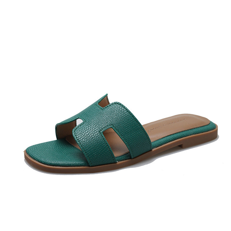 Beach H-shaped flat sandals