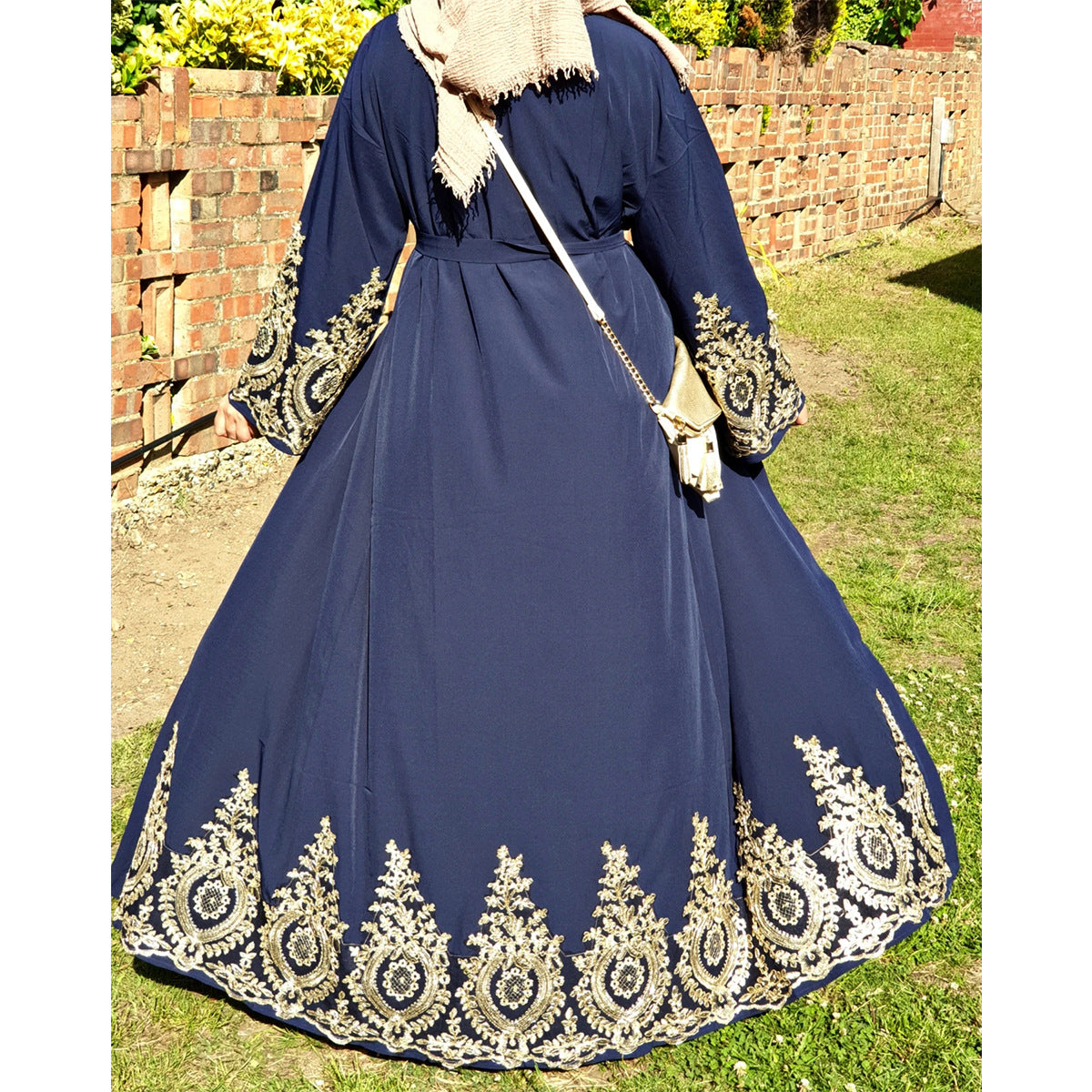 Lace fitted robe