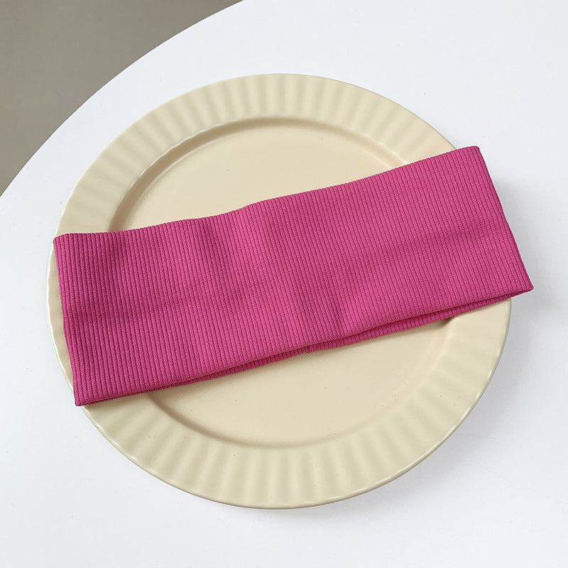 Wide-brimmed elastic hair band