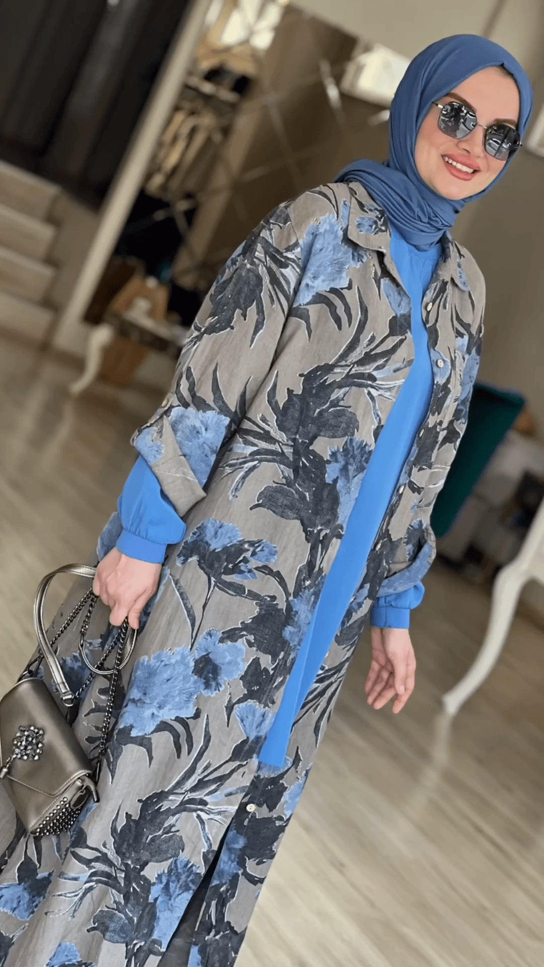 Loose plus-size dress robe