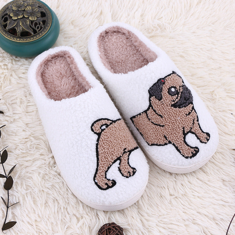 cartoon sausage puppy cute funny cotton slippers