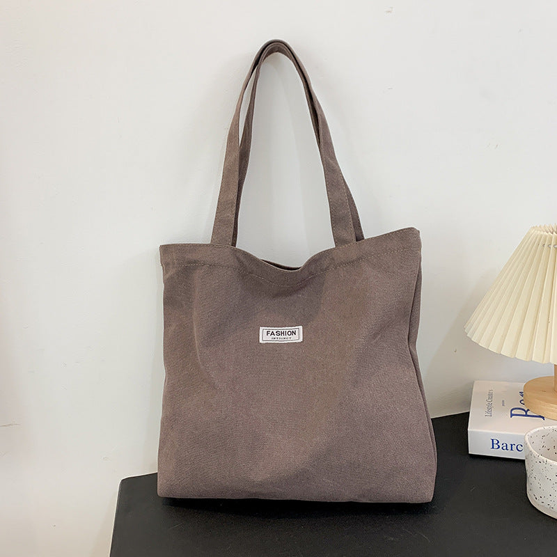 Thickened Washed Canvas Bag Women's Large Capacity Tote Bag Simple Commuter Portable Oxford Cloth Big Bag Shoulder Bag