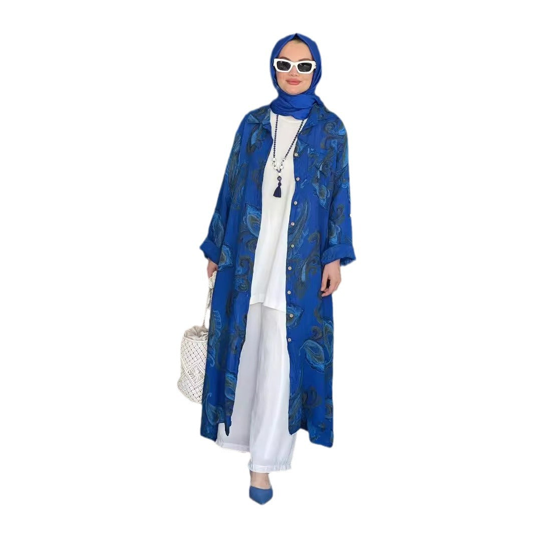 Loose plus-size dress robe