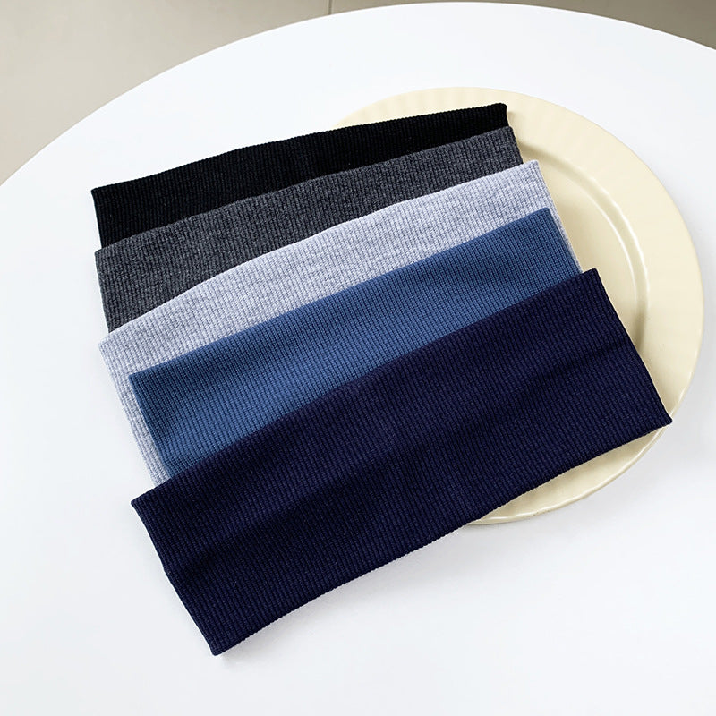 Wide-brimmed elastic hair band