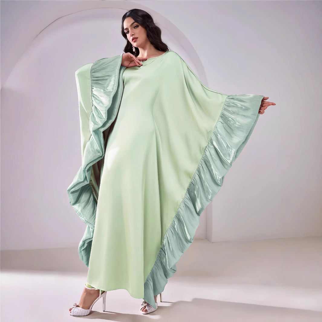 Long robe batwing sleeve blouse