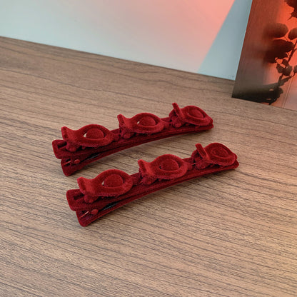 Flocked Braided Hairpin for Women