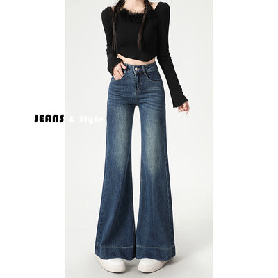 High Street Retro Slightly Flared Jeans Women by Glamytek