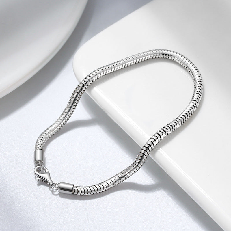 Pure silver bracelet snake bone chain
