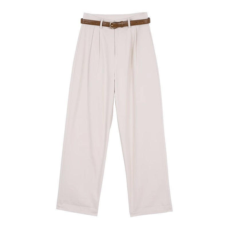French Retro High Waist Korean Style Slimming Casual Pants by Glamytek