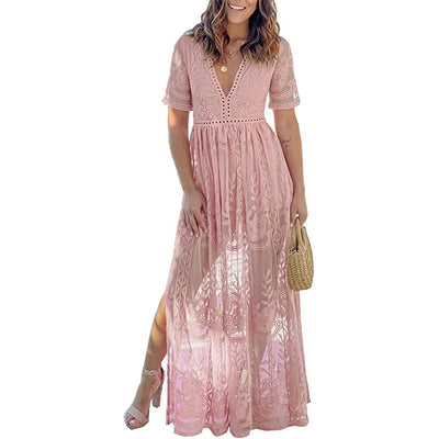 A frilled lace summer dress by Glamytek