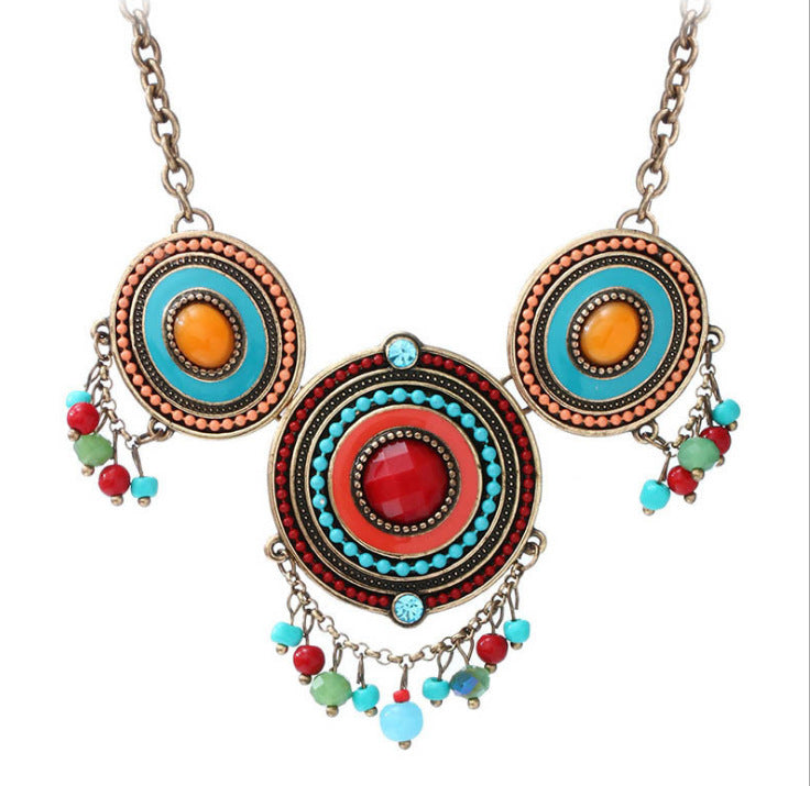 New Hot Sale European And American Fashion Exaggerated Diamond Alloy Necklace by Glamytek