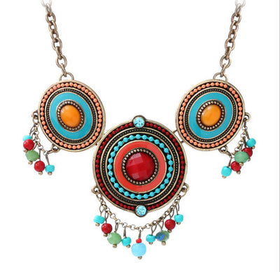 New Hot Sale European And American Fashion Exaggerated Diamond Alloy Necklace by Glamytek