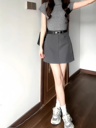 Grey Skirt by Glamytek