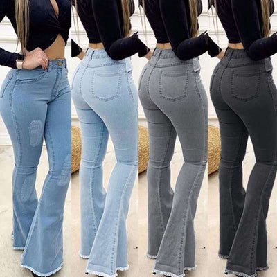 Women Fashion Elastic Ladies Jeans Pants by Glamytek