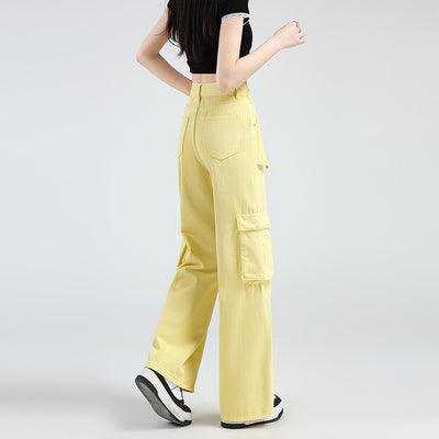 Lemon Yellow Overalls Jeans For Women by Glamytek