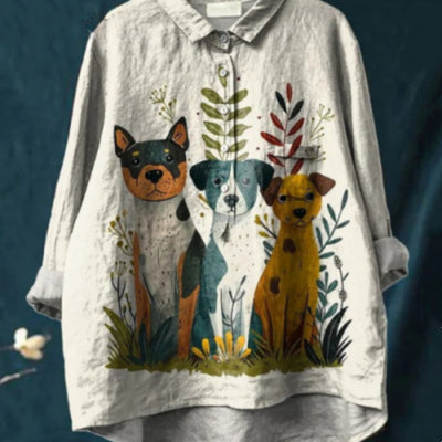 Women's Animal Retro Printed Shirt by Glamytek