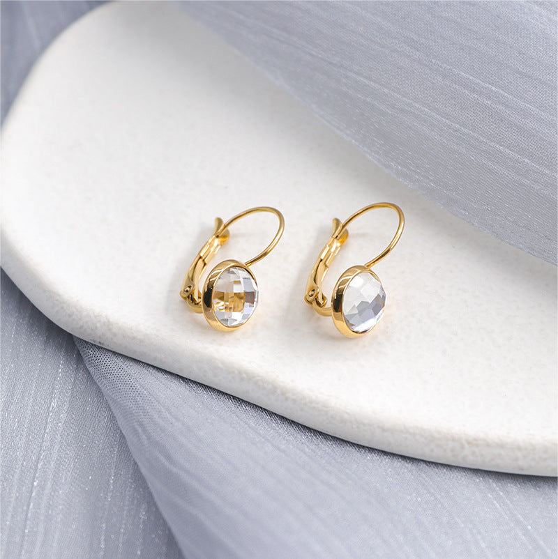 Jewelry Austrian Glass Crystal Earrings Women Ear Hook by Glamytek