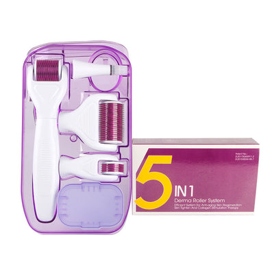 DermaKit™ 6-in-1 Derma Roller Kit Facial Microneedling Set Facial Skin Care Tools Gift Set by Glamytek
