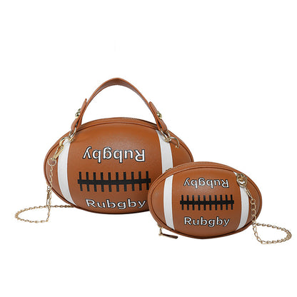 Small Round Crossbody Bag with Chain Strap