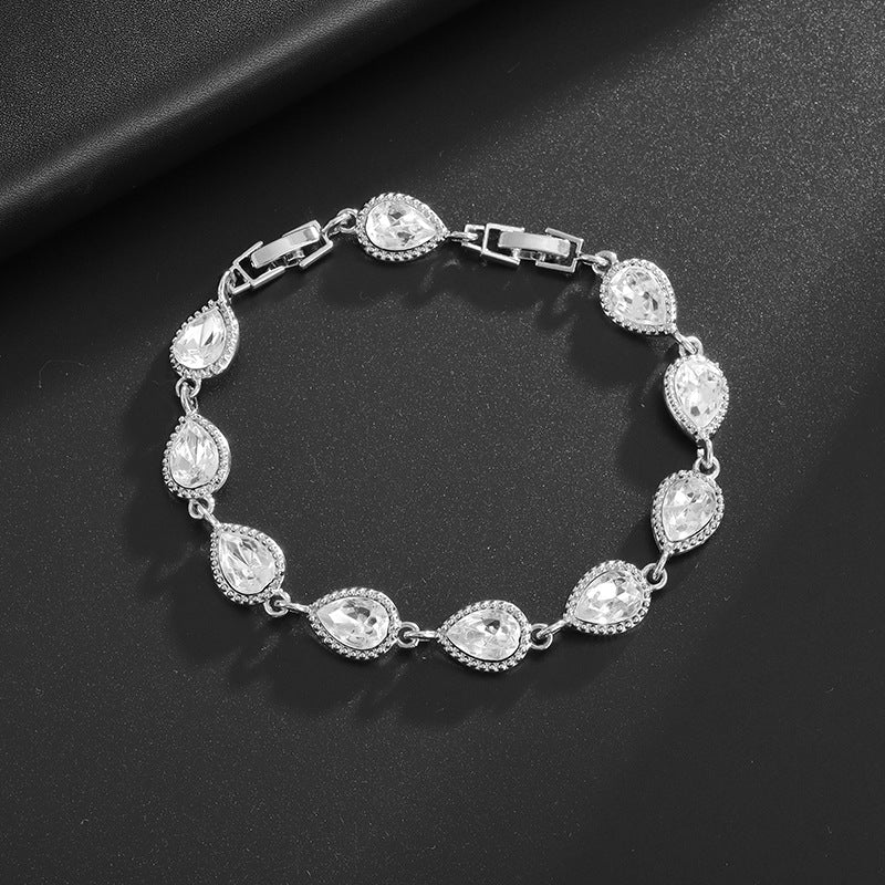 Simple rainbow gemstone bracelet